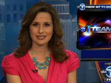 ABC Channel 7's Alison Starling wearing Chalcedony Messy Chain Double-Strand necklace