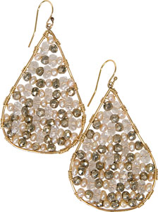 Large Silver Spring Teardrop Earrings